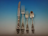 Les Six Fleurs Reed & Barton Sterling Silver Flatware Set Service 85 pcs Dinner