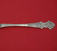 Henrik Moller Norwegian Sterling Silver Serving Spoon Hand Chased Figural 8 1/4"