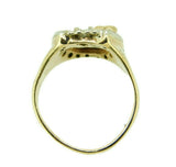 10k Yellow Gold Horse and Horseshoe .35ct Genuine Natural Diamond Ring (#J4525)