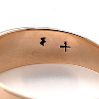 10k Rose Gold Victorian Genuine Natural Garnet Band Ring (#J5668)