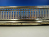Victorian English Silver Gallery Tray with Wood Base and Pierced Border (#4245)