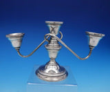 Lamerie Sterling Silver Candelabra Pair 3-Light #900-2 5 7/8" Tall (#3716)