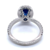 Platinum 1.97 Carat Genuine Natural Sapphire and Diamond Ring (#J5161)