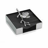 White Orchid by Michael Aram Nickelplate Stainless Cocktail Napkin Holder - New