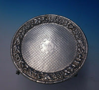 Repousse by Kirk Sterling Silver Salver Tray w/Three Feet Branch Borders (#5019)