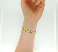 14k Yellow Gold Scallop Shell Link Bracelet (#J5065)