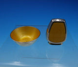 Michelsen Sterling Silver Salt Dip and Pepper Shaker Set w/Yellow Enamel (#3453)