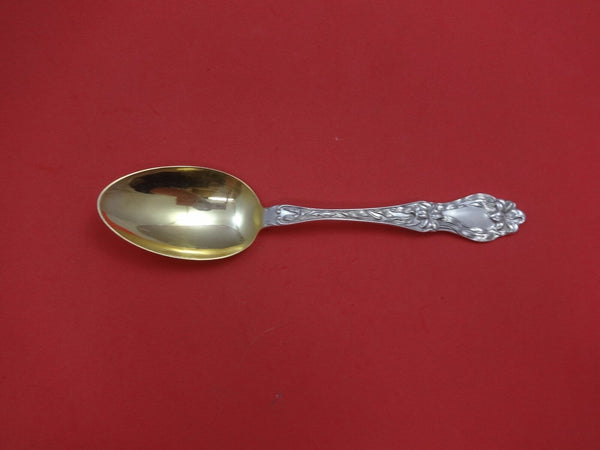 Lily by Frank Whiting Sterling Silver Serving Spoon Gold Washed 8 1/4"