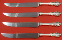 Dresden Scroll by Lunt Sterling Silver Steak Knife Set 4pc Texas Sized Custom