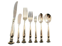 Romance of the Sea Wallace Sterling Silver Flatware Set Shell Motif Dinner 84 Pc