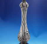 Dutch .800 Silver Candlestick Pair Repoussed Cherubs and Flowers 7 1/4" (#4071)