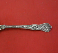 Stag Hunt English Sterling Silver Pea Spoon Gold Washed 8 1/2" Serving Heirloom