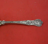 Stag Hunt English Sterling Silver Pea Spoon Gold Washed 8 1/2" Serving Heirloom