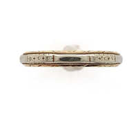 14k Yellow and White Gold Wedding Band Jewelry Size 7.5 (#J5867)