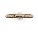 14k Yellow and White Gold Wedding Band Jewelry Size 7.5 (#J5867)
