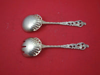 Dobbel Rokokko by Brodrene Lohne Norwegian Sterling Silver Salad Serving  7 1/2"