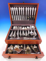 Douvaine by Unger Sterling Silver Flatware Set Service 144 Pieces Dinner Rare