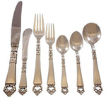 Danish Crown by Frigast Sterling Silver Flatware Set 12 Service 84 Pieces Dinner