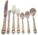 Danish Crown by Frigast Sterling Silver Flatware Set 12 Service 84 Pieces Dinner