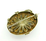 14k Gold Georgian Pin Brooch with Genuine Natural Almandine Garnets (#J5013)