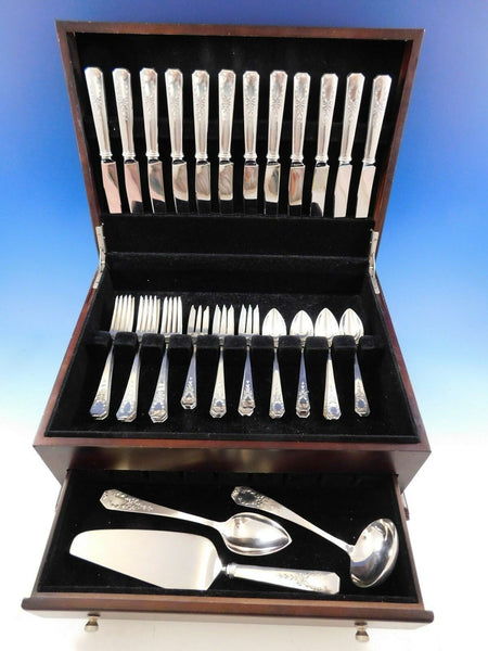 Madam Jumel by Whiting Sterling Silver Flatware Set for 12 Service 51 Pieces