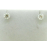 14k Gold 1.62ct Total Weight Genuine Natural Diamond Stud Post Earrings (#J4567)