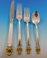 Golden Crown by Reed & Barton Silverplate Flatware Set for 12 Service 68 pcs