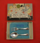 Modern Victorian by Lunt Sterling Silver Baby Set 2pc in Original Box 4 1/4"