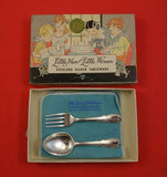 Modern Victorian by Lunt Sterling Silver Baby Set 2pc in Original Box 4 1/4"