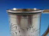 Whiting Sterling Silver Baby Child's Cup Mug Brite-Cut Bleeding Hearts #151J