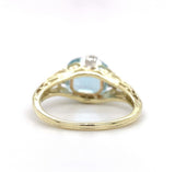 2.41ct Genuine Natural Aquamarine 14k and 18k Gold Filigree Ring (#J5776)