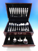 Dobbel Rokokko by Brodrene Lohne Silver Flatware Set For 10 Service 64 pieces