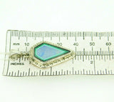 Sterling Silver Pendant Opal Inlay with Malachite and Onyx (#J5083)