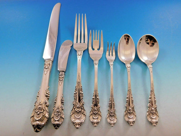 Sir Christopher by Wallace Sterling Silver Flatware Set Service 68 Pieces Dinner