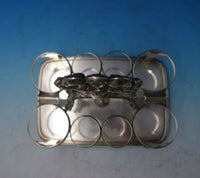 English Sterling Silver and Cut Crystal Cruet Set 10" x 8"  (#5411)