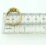 18k Yellow Gold Rosette .36ct Rose Cut Genuine Natural Diamond Ring (#J4522)