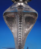 Sterling Silver Candle Holder Cobra Design w/ Red Eyes 8 1/2" x 5 1/4" (#6906)