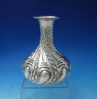 George Sharp Sterling Silver Vase Repoussed Oval Chains w/Cartouche #136 (#5632)