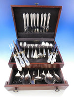 Betsy Patterson Engraved by Stieff Sterling Silver Flatware Set 8 Service 77 pcs