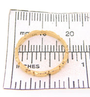 14k Yellow Gold Ring Band with Bows 2.1mm (#J3913)