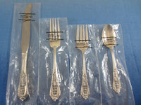 Rose Point by Wallace Sterling Silver Flatware Set Service 32 Pieces Brand New