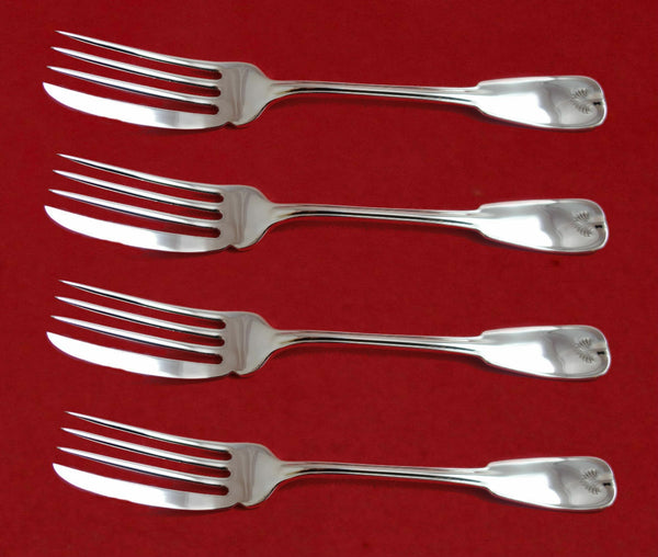 Palm by Tiffany and Co Sterling Silver Fish Fork Set 4pc AS Custom Made 7 1/8"