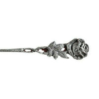 Hildesheimer Rose .800-.835 Silver Sugar Spoon with Leaves in Bowl 6 1/4"