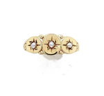 10k Yellow Gold Seed Pearl Child's Baby Infant Ring Size 0 Jewelry (#J6144)