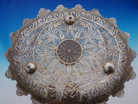 Sterling Silver Filigree Bowl Tray Oval 10 1/2" x 8 3/4" with Daisy (#4619)