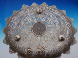 Sterling Silver Filigree Bowl Tray Oval 10 1/2" x 8 3/4" with Daisy (#4619)
