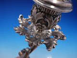 Italian 825 Silver Candlestick with Figural Cherub and Scrollwork (#4281)