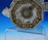 Colonial India Silver Bowl on Pedestal Base Vermeil w/Faces Fruit Flowers #3871