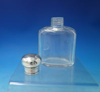 English Estate Sterling Silver and Glass Dresser Jar 4" x 1 3/4" (#6078)