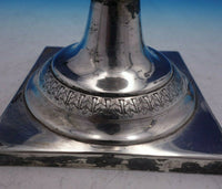 Friedlander and Co German .800 Silver Candlestick Pair Square Base (#4068)